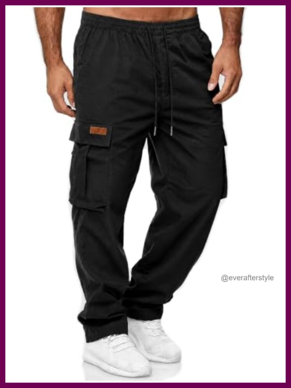 Men's Cargo Sweatpants Relaxed Fit Straight Leg Jogger Pants